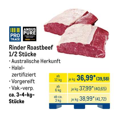 Rinder Roastbeef 1/2 Stücke