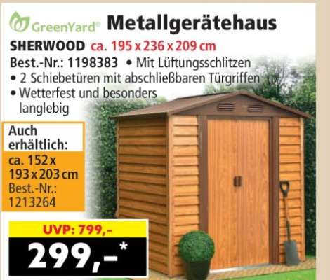 Metallgerätehaus SHERWOOD