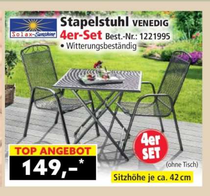 Stapelstuhl VENEDIG 4er-Set