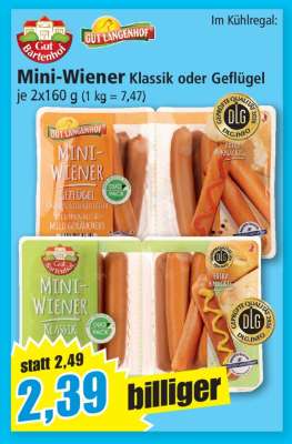 Mini-Wiener Klassik oder Geflügel
