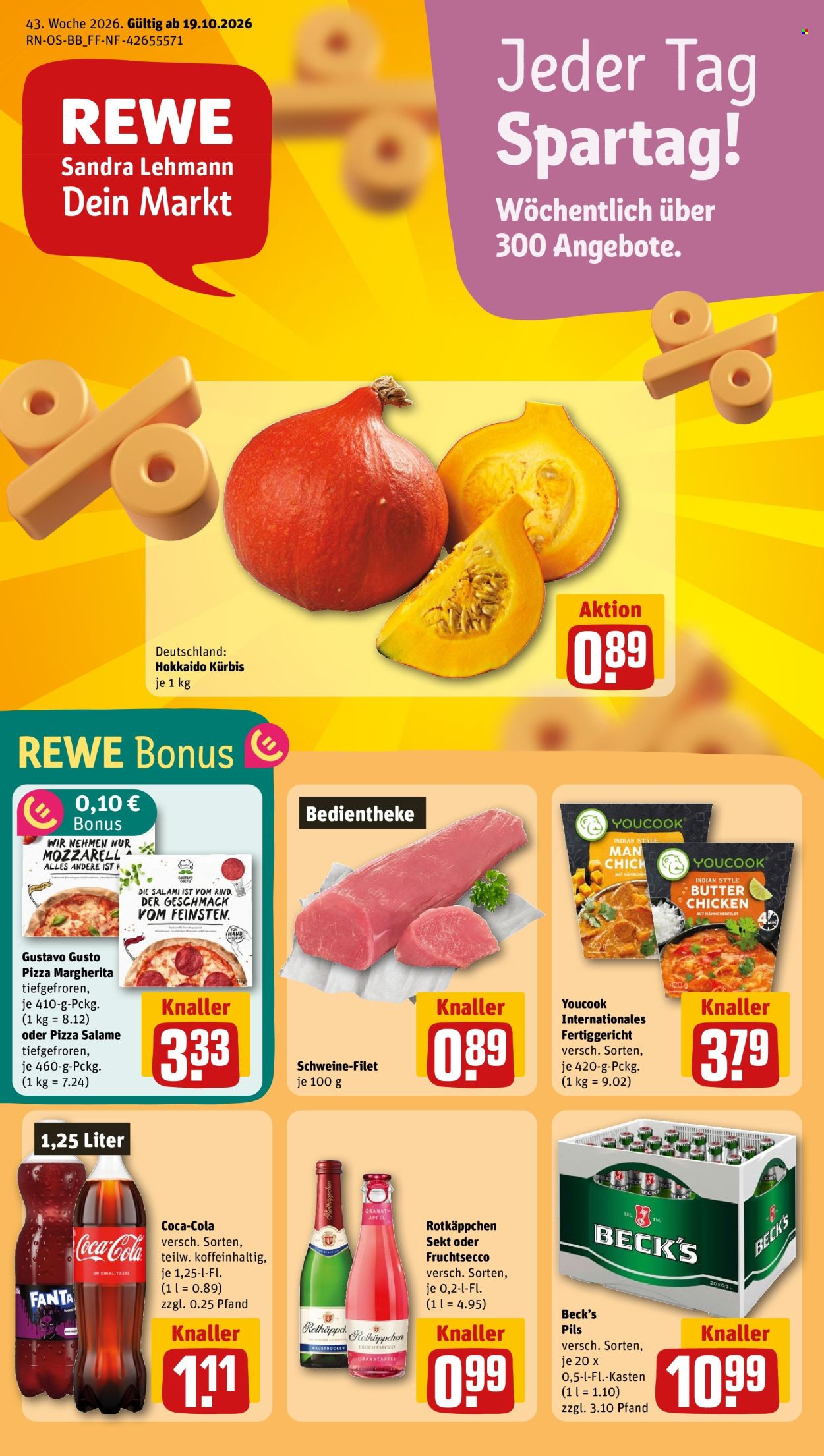 REWE Prospekte  - 19.10.2026 - 24.10.2026. Seite 1