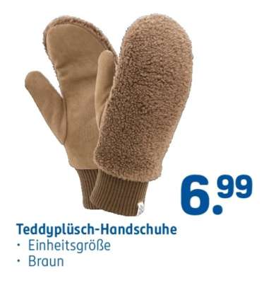 Teddyplüsch-Handschuhe