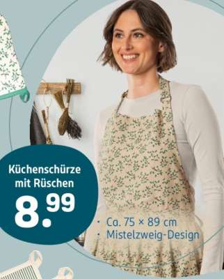 Küchenschürze mit Rüschen