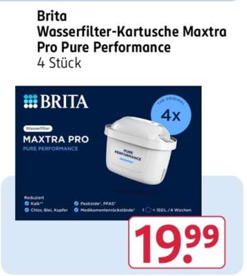 BRITA Wasserfilter-Kartusche, Maxtra Pro Pure Performance