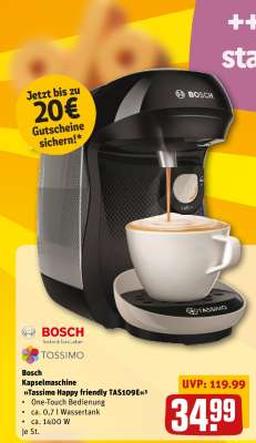 Bosch Kapselmaschine »Tassimo Happy friendly TAS109«