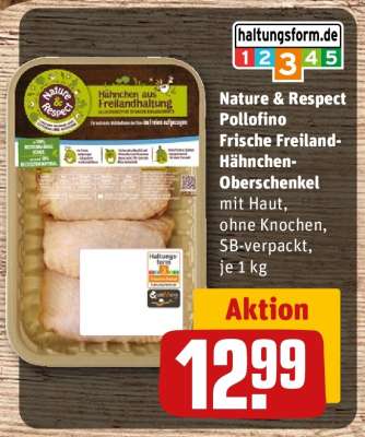 Nature & Respect Pollofino Frische Freiland-Hähnchen-Oberschenkel