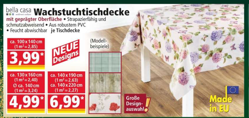 bella casa Wachstuchtischdecke