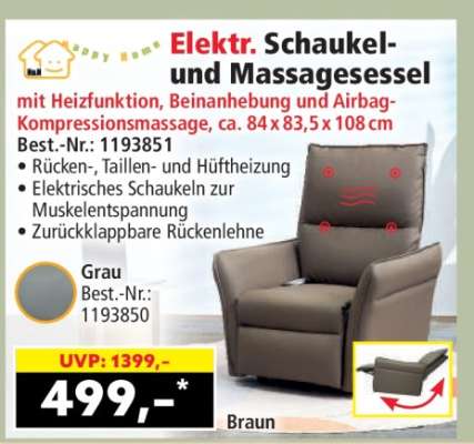 Elektr. Schaukel- und Massagesessel
