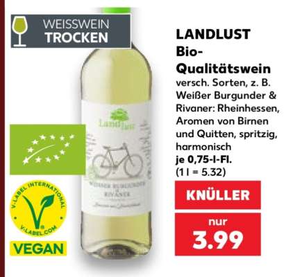 LANDLUST Bio-Qualitätswein