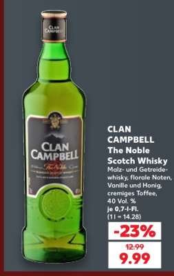 CLAN CAMPBELL The Noble Scotch Whisky