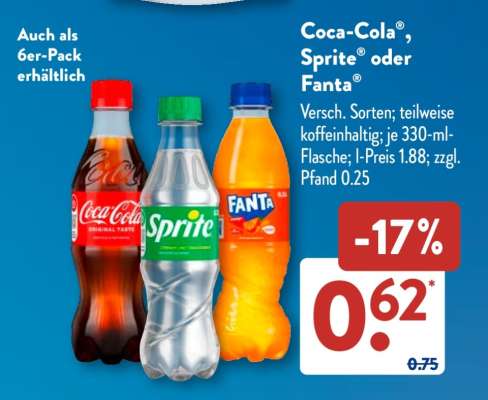 Coca-Cola, Sprite oder Fanta