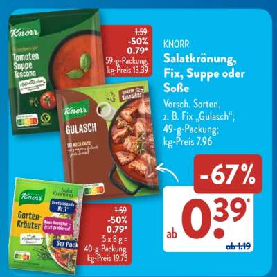 KNORR Salatkrönung, Fix, Suppe oder Soße