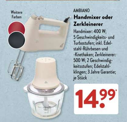 AMBIANO Handmixer oder Zerkleinerer
